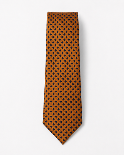 Orange Square - Silk Tie