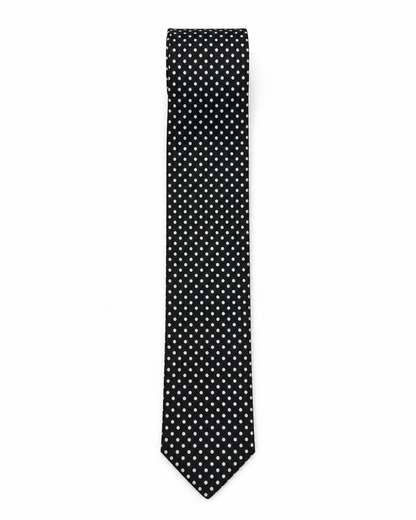 Tuxedo Dots - Cotton Blend Tie
