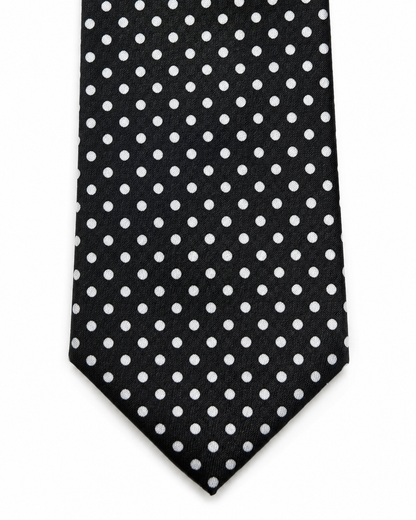 Tuxedo Dots - Cotton Blend Tie