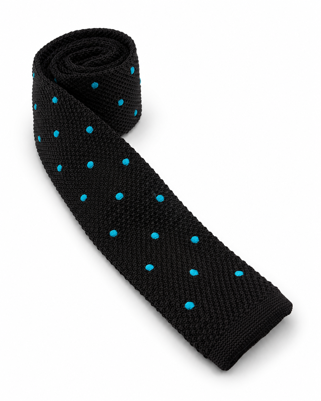 Blue Polka Dots - Knit Tie