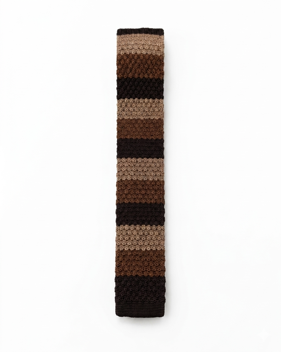 Bold Brown - Knit Tie