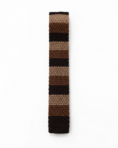 Bold Brown - Knit Tie