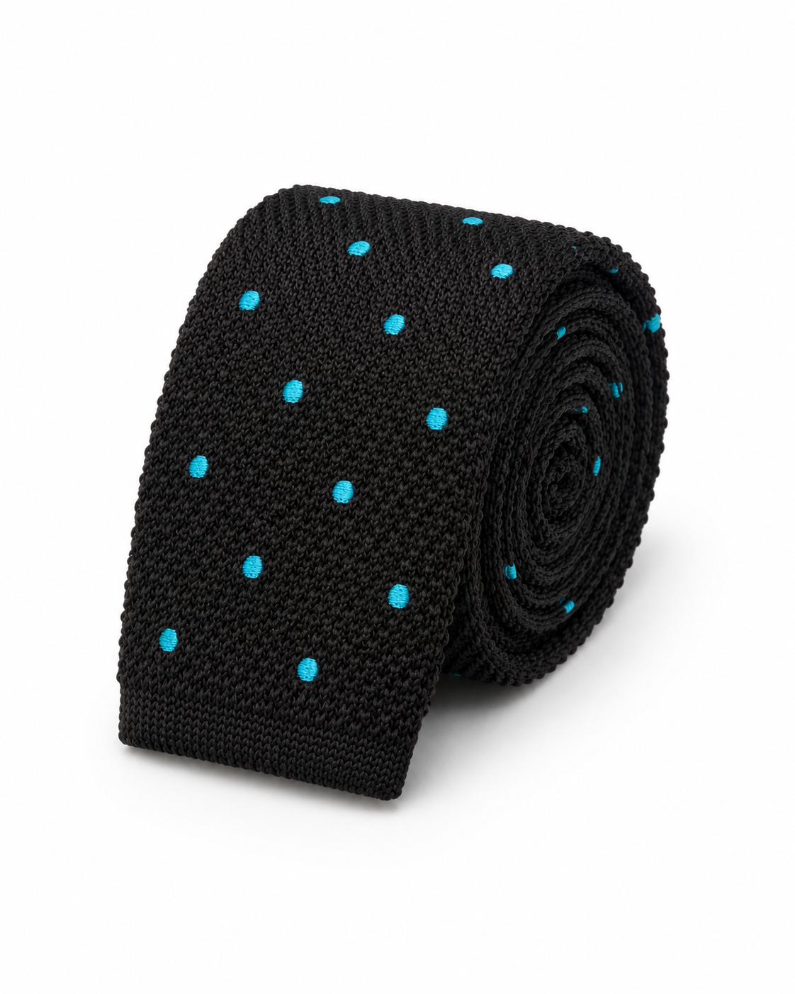 Blue Polka Dots - Knit Tie