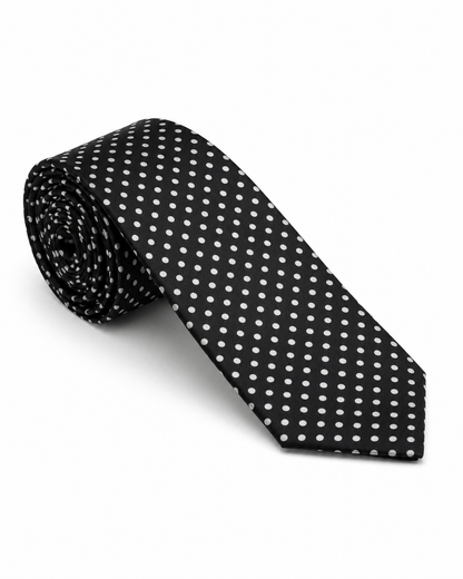 Tuxedo Dots - Cotton Blend Tie